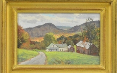 Bernard Corey (American, 1914-2000) Farm in Autumn