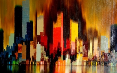 James Sherman, Cityscape 2, Oil on Canvas