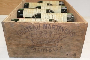 12 Btles Château Martinens 1978 Margaux dont deux …
