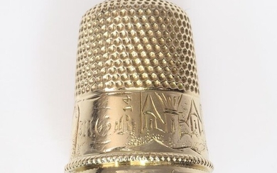 14 kt. Yellow gold - Thimble, Antique Victorian, Anno 1880