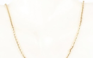 14K YELLOW GOLD LADIES 20" CHAIN NECKLACE- 4.7GR.