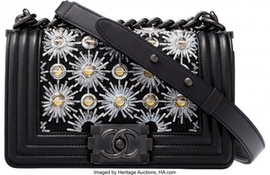 16043: Chanel Limited Edition LED Black Embellished Sma
