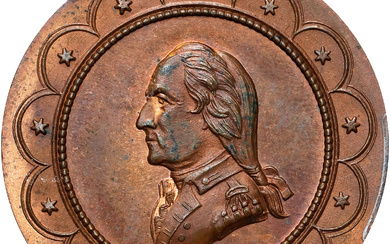"1781" (ca. 1862) George Hampden Lovett's Headquarters Series Medal. No. 9, Dobb's Ferry. Second Obverse. Musante GW-496, Baker-194A. Co...