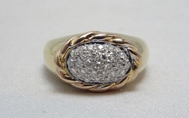 18 kt. Pink gold, White gold, Yellow gold - Ring - 0.45 ct Diamond