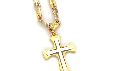 18 kt. White gold, Yellow gold - Necklace with pendant