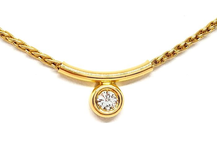 18 kt. Yellow gold - Necklace Diamond