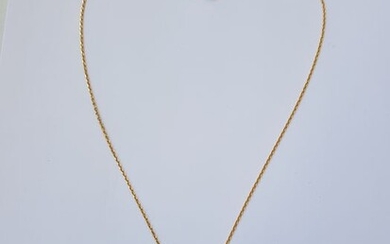 18 kt. Yellow gold - Necklace with pendant - 0.01 ct Diamond