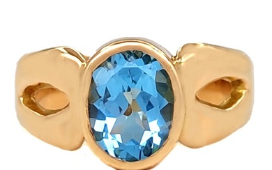 18 kt. Yellow gold - Ring - 3.00 ct Topaz