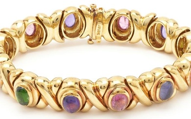 18K Gold & Gemstone Bracelet