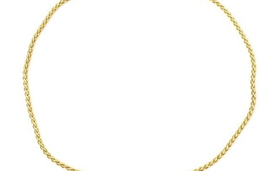 18k Gold Citrine & Diamond Slide Necklace