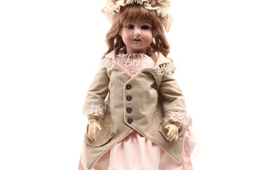 1907 Jumeau Child Doll with Open Mouth and Paperweight Eyes, Early 20th Century