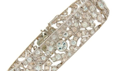 1920s Fontana Art Deco Diamond Platinum Bracelet