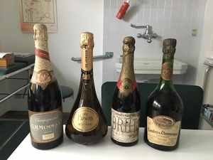 1970 Taittinger Comtes de Champagne, Prince de Venoge 1982, Mumm Cordon Rose 1959 & 1961 Bollinger - Champagne Brut - 4 bottles