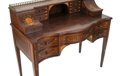 19th C. Adam-Style Carlton House Desk