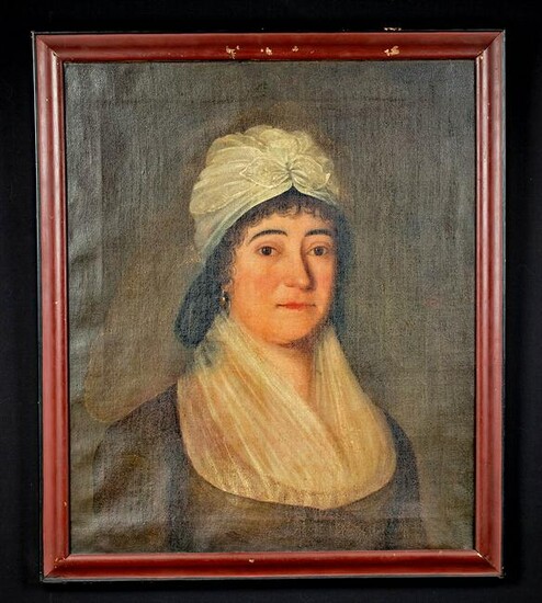 19th C. American Painting - Portrait of a Woman