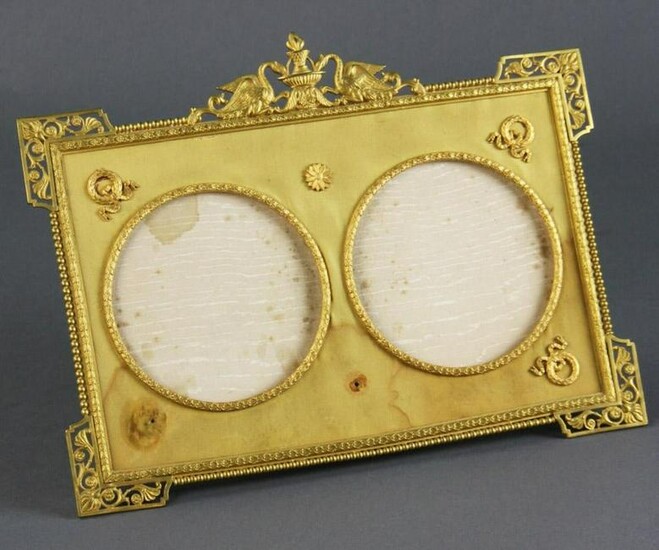 19th C. French Empire Gilt Bronze Picture Frame