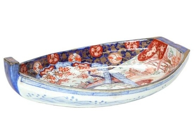 19th C. Imari Porcelain Boat Shaped Bowl