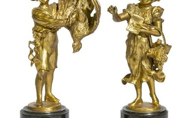 19th Century French Gilded Bronzes