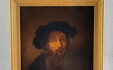 19th Century Rembrandt Style Painting - C. M. Powell
