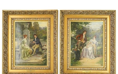 (2) Adolf Raufer (Germany, Austria, 1794 - 1856). Oil paintings