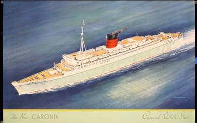 2 Original 1950s Cunard White Star Posters + 2 Aylward