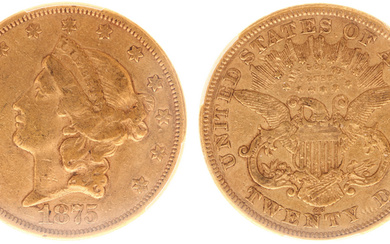 20 Dollars 1875-CC - Liberty head (KM74.2, Fr.176) - Obv:...