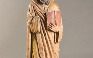 large figure of a saint, 19.th c....