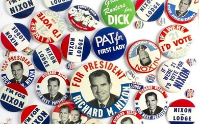 30 Vintage Nixon / Lodge Campaign Buttons