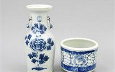 Vase and small cachepot / incense burner, China