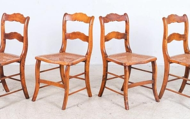 (4) Caned seat chairs