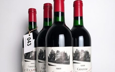 4 bottles 1989 Château L'EVANGILE, Pomerol - 4...