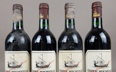 4 bouteilles de Château Beychevelle, Saint Julien, 1989