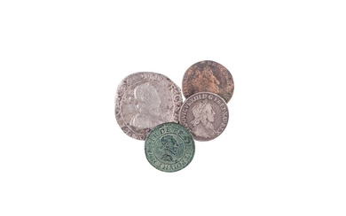 4 monnaies : Henri III Double Tournois, demi-franc... - Lot 43 - Maison R&C, Commissaires-Priseurs Associés