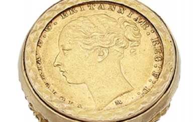 A 9ct gold mounted Victoria young head...