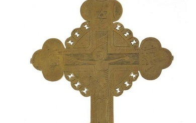 Antique Imperial Russian Orthodox crucifix alter cross