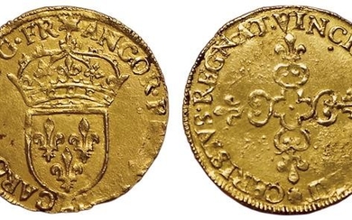 Charles X. 1589 1590. Ecu d'or au soleil 1592 A. P…