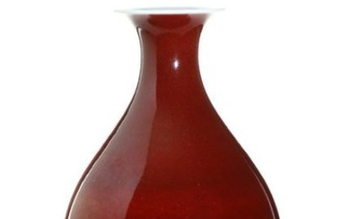 Chinese Oxblood Yuhuchun Vase