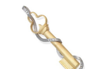A diamond-set 'key' brooch/pendant,, by Grima, circa 2002