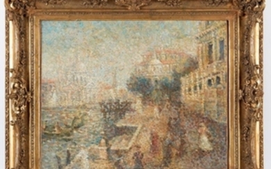 Ecole Française XXème Venise, Le Grand Canal Huile…