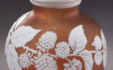 English cameo glass vase