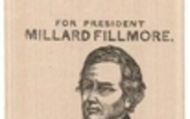 FILMORE/DONELSON 1856 'KNOWN NOTHING' PORTRAIT RIBBON.