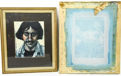 Frank Riccio 1980 Acrylic Self Portrait + Poster