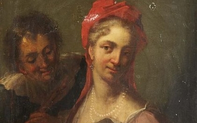 French School 18th century, Courtship Scene