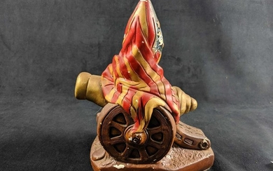 Hand Casted And Painted Civil War Canon Statue