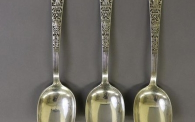 Joel Sayre Coin Silver Spoon & 3 Italian Spoons