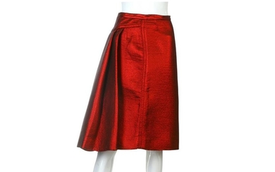 Louis Vuitton Red Runway Metallic Skirt