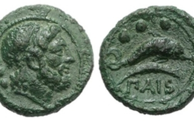 Northern Lucania, Paestum, c. 218-201 BC. Æ Quadrans (16mm, 3.51g,...