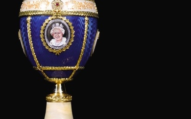 THE ROYAL EGG. A DIAMOND-SET GOLD AND ENAMEL PRESENTATION EGG IN THE MANNER OF FABERGÉ, JACK EDWARD PERRY, 2014