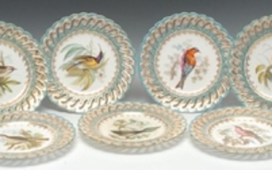 A set of eight Minton Ornithological dessert plates