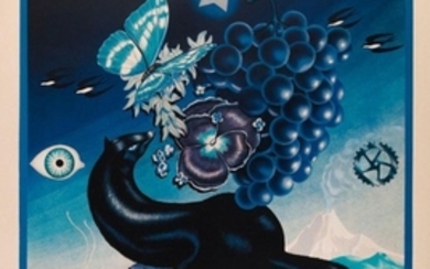 Victor VASARELY (1906 1997) Etude en bleu, surréal…